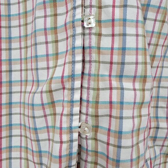 Crazy Horse Women's Western V Neck Plaid Button Down Shirt Cream Size Medium‎ - Picture 6 of 9